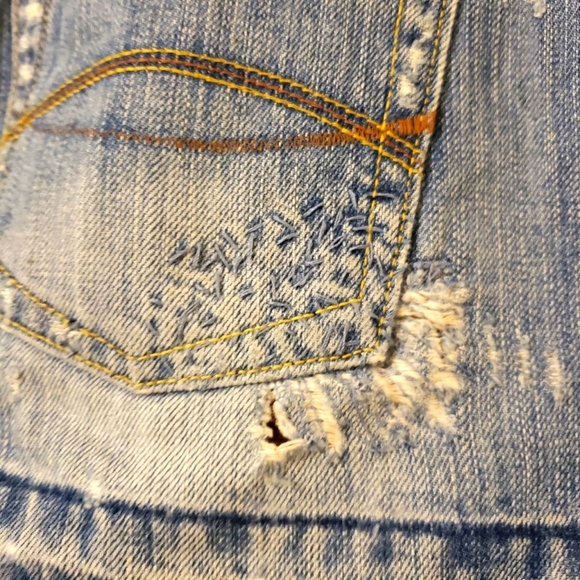 Abercrombie & Fitch Vintage Y2K Distressed Denim Mini Skirt - Picture 3 of 5